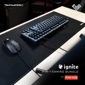 Tecware Ignite 3 in 1 Gaming Bundle Keyboard Mouse Mousemat